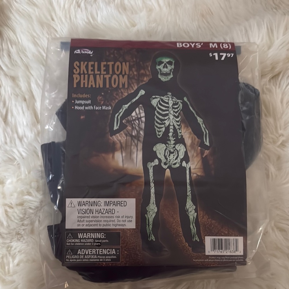 Skeleton Phantom Boys Costume - Black and Green